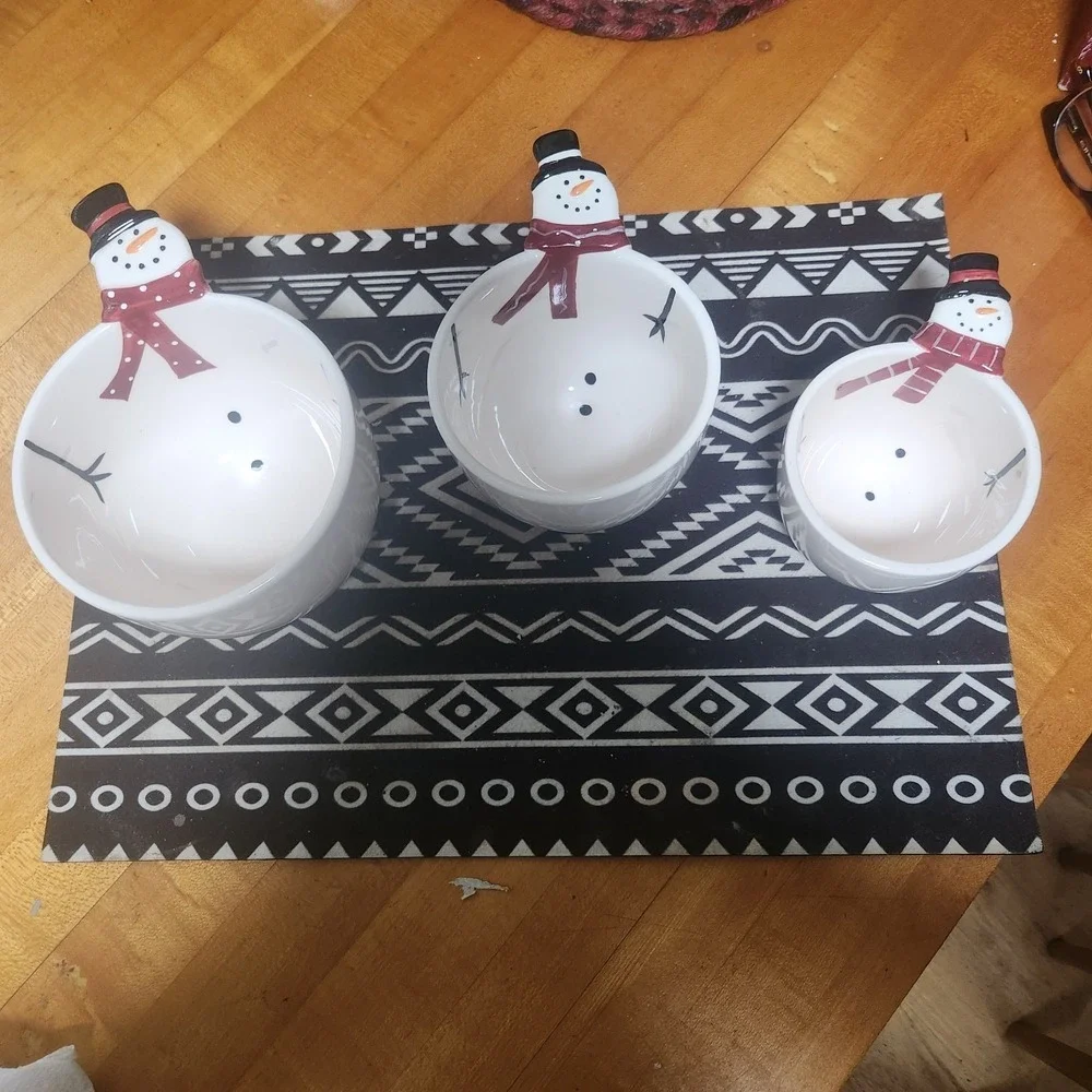 cracker barrel snowman bowls